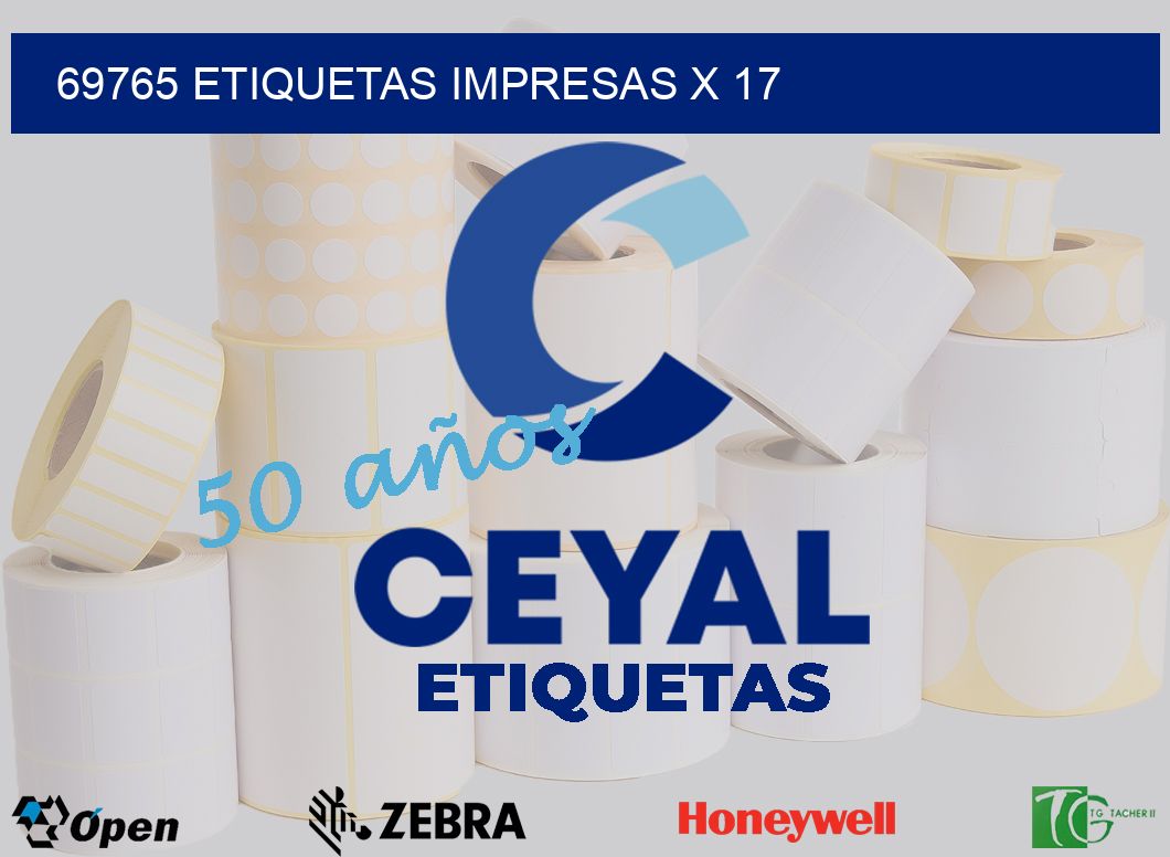 69765 Etiquetas impresas x 17