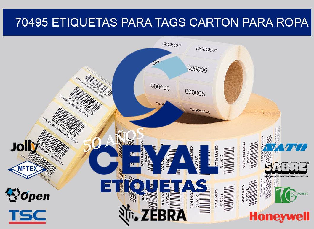 70495 ETIQUETAS PARA TAGS CARTON PARA ROPA