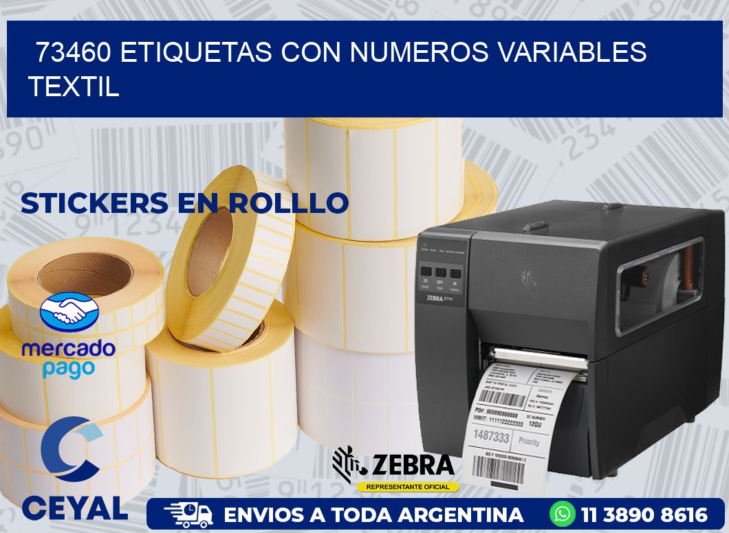 73460 ETIQUETAS CON NUMEROS VARIABLES TEXTIL