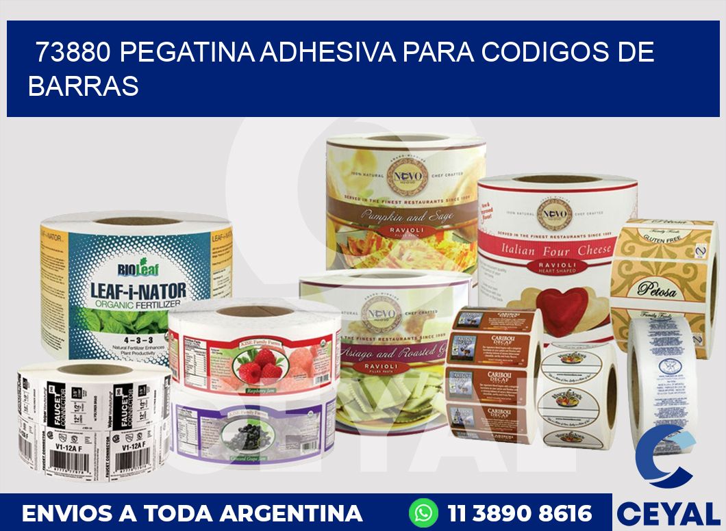 73880 PEGATINA ADHESIVA PARA CODIGOS DE BARRAS