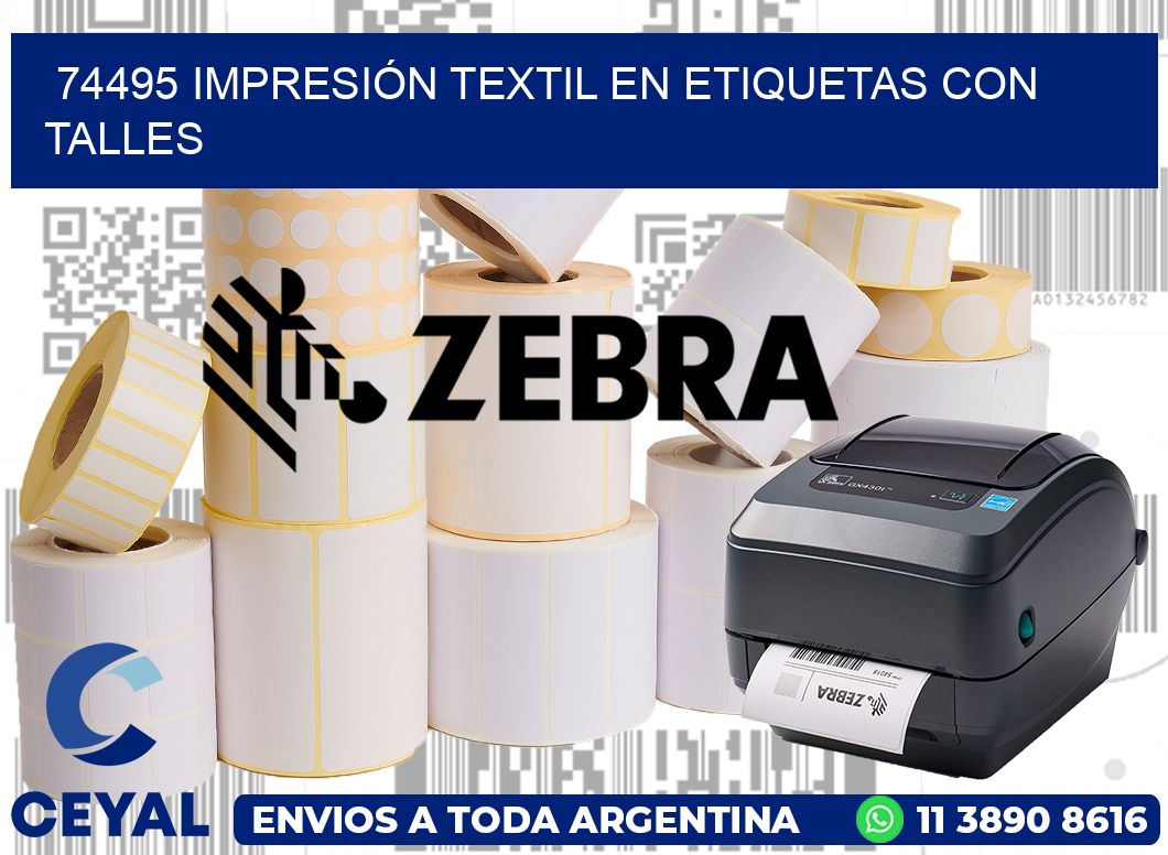 74495 IMPRESIÓN TEXTIL EN ETIQUETAS CON TALLES