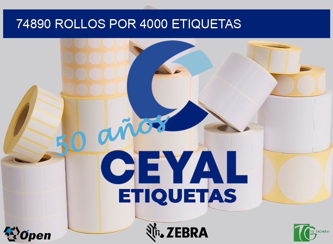 74890 Rollos por 4000 etiquetas