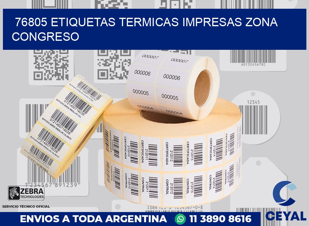 76805 ETIQUETAS TERMICAS IMPRESAS ZONA CONGRESO