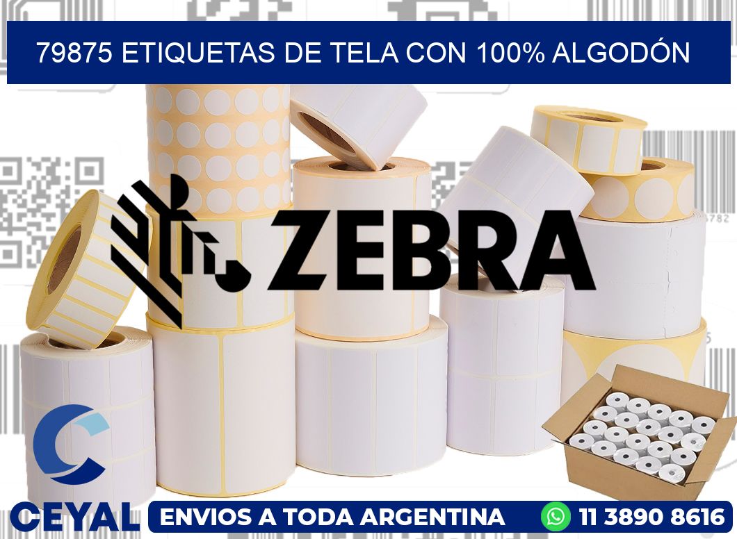 79875 ETIQUETAS DE TELA CON 100% ALGODÓN