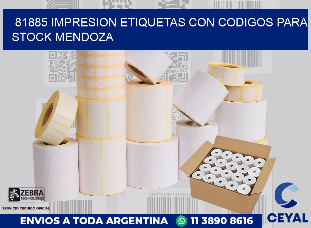 81885 IMPRESION ETIQUETAS CON CODIGOS PARA STOCK MENDOZA