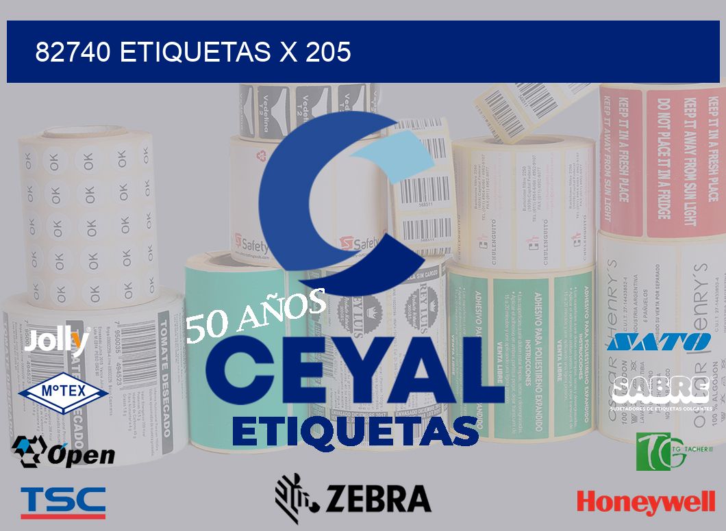 82740 Etiquetas x 205