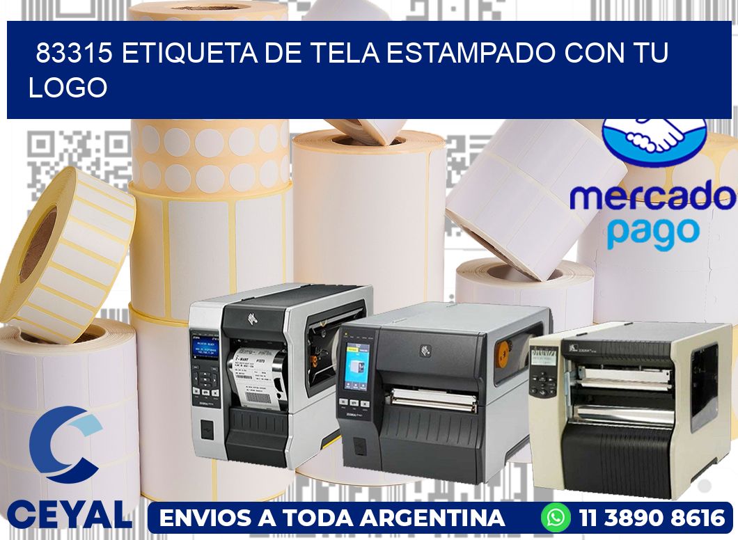 83315 ETIQUETA DE TELA ESTAMPADO CON TU LOGO