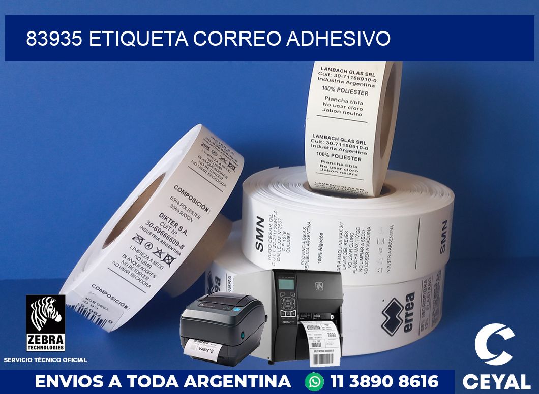 83935 ETIQUETA CORREO ADHESIVO