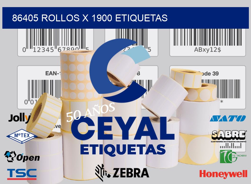 86405 Rollos x 1900 etiquetas