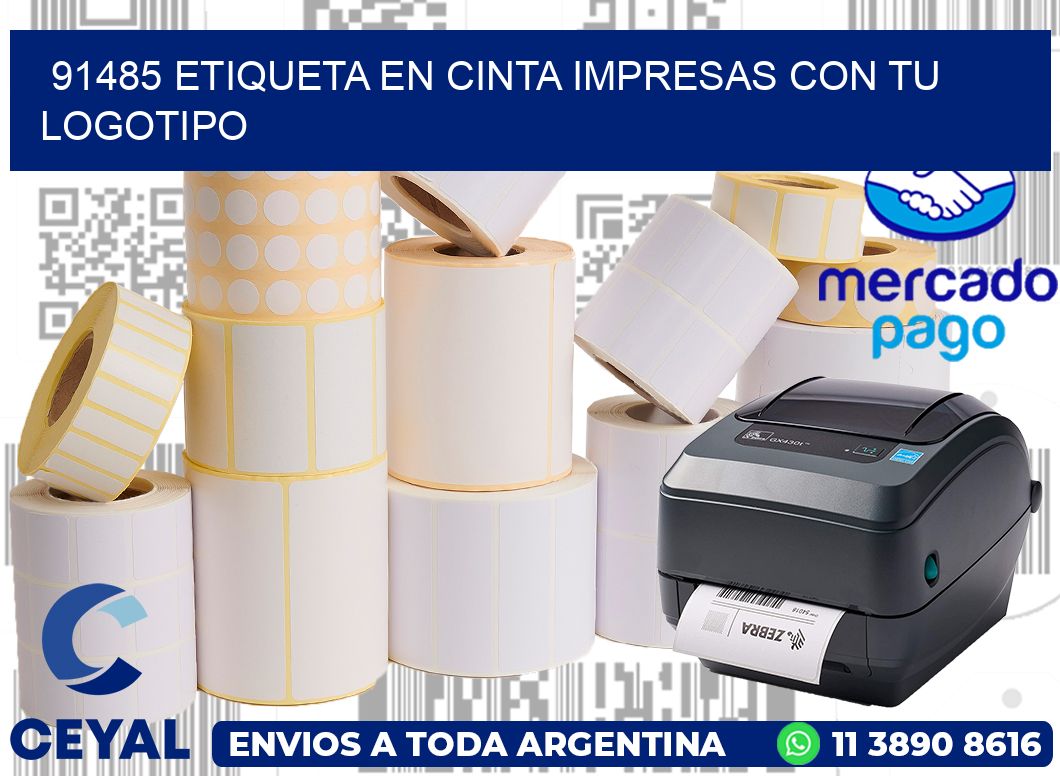 91485 ETIQUETA EN CINTA IMPRESAS CON TU LOGOTIPO