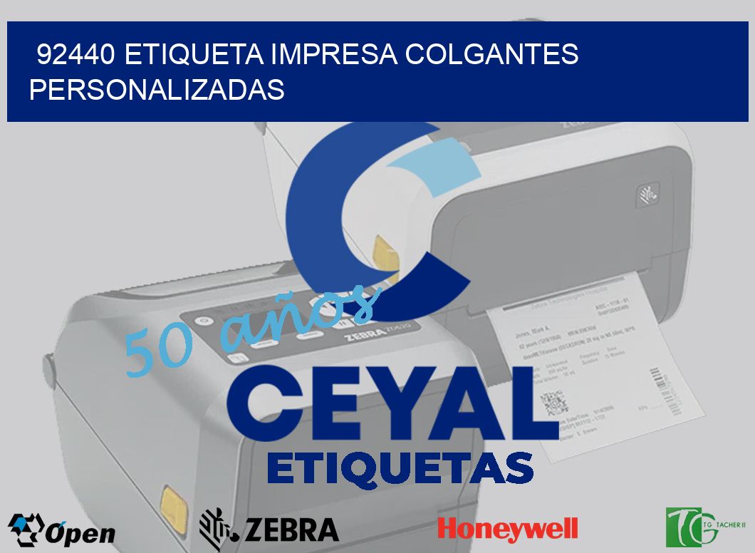 92440 ETIQUETA IMPRESA COLGANTES PERSONALIZADAS
