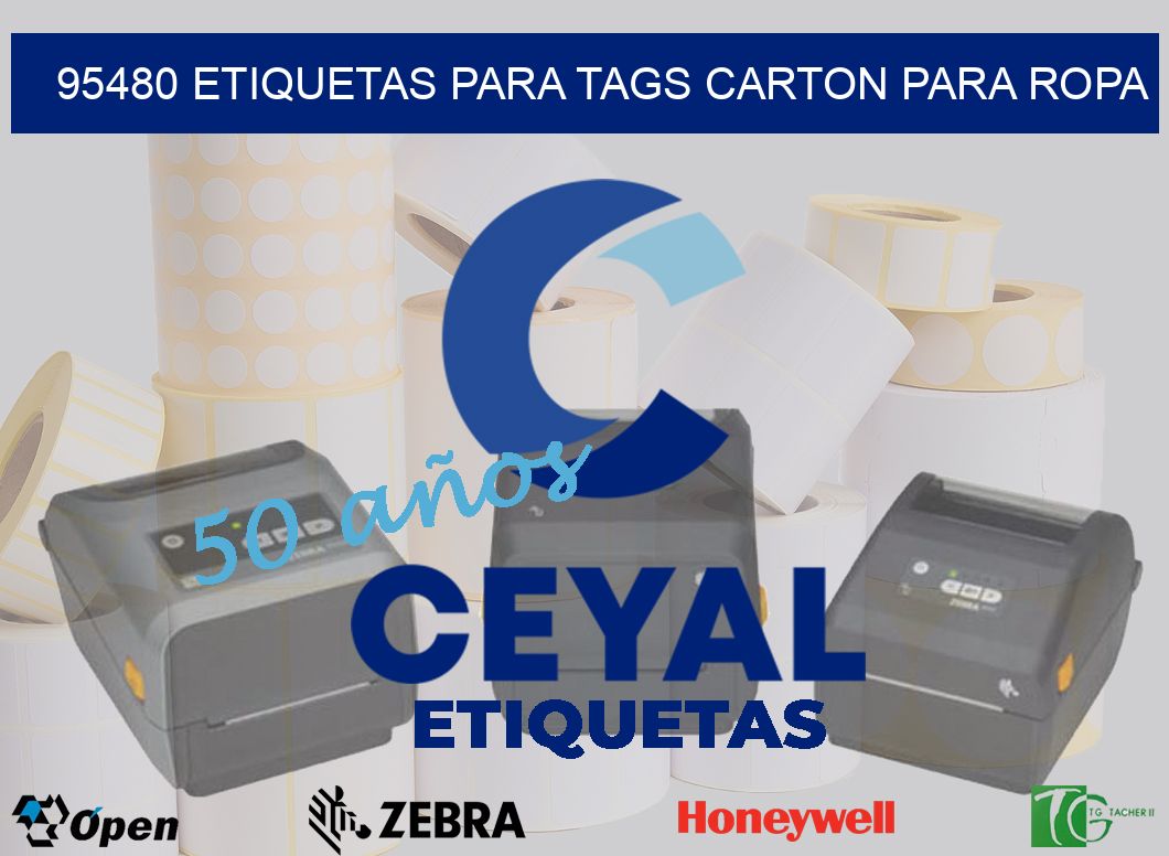 95480 ETIQUETAS PARA TAGS CARTON PARA ROPA