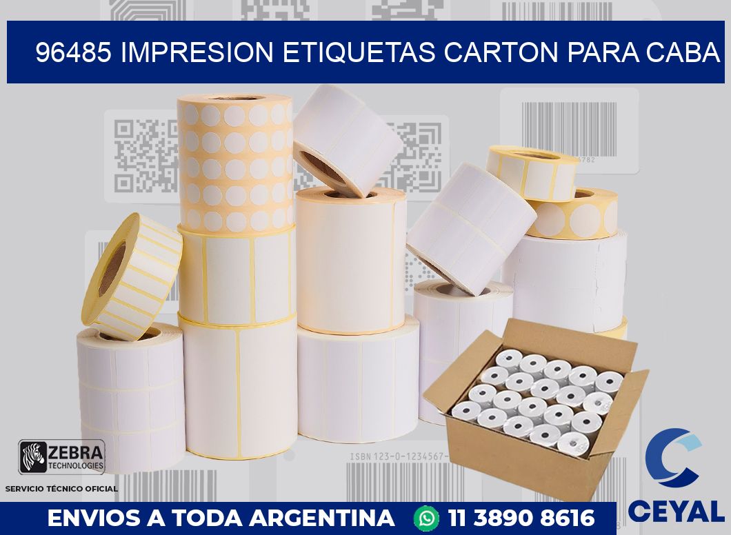 96485 IMPRESION ETIQUETAS CARTON PARA CABA