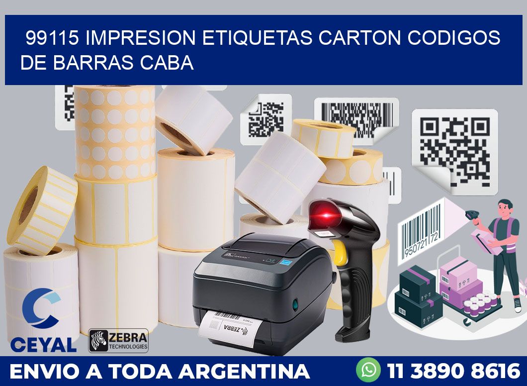 99115 IMPRESION ETIQUETAS CARTON CODIGOS DE BARRAS CABA