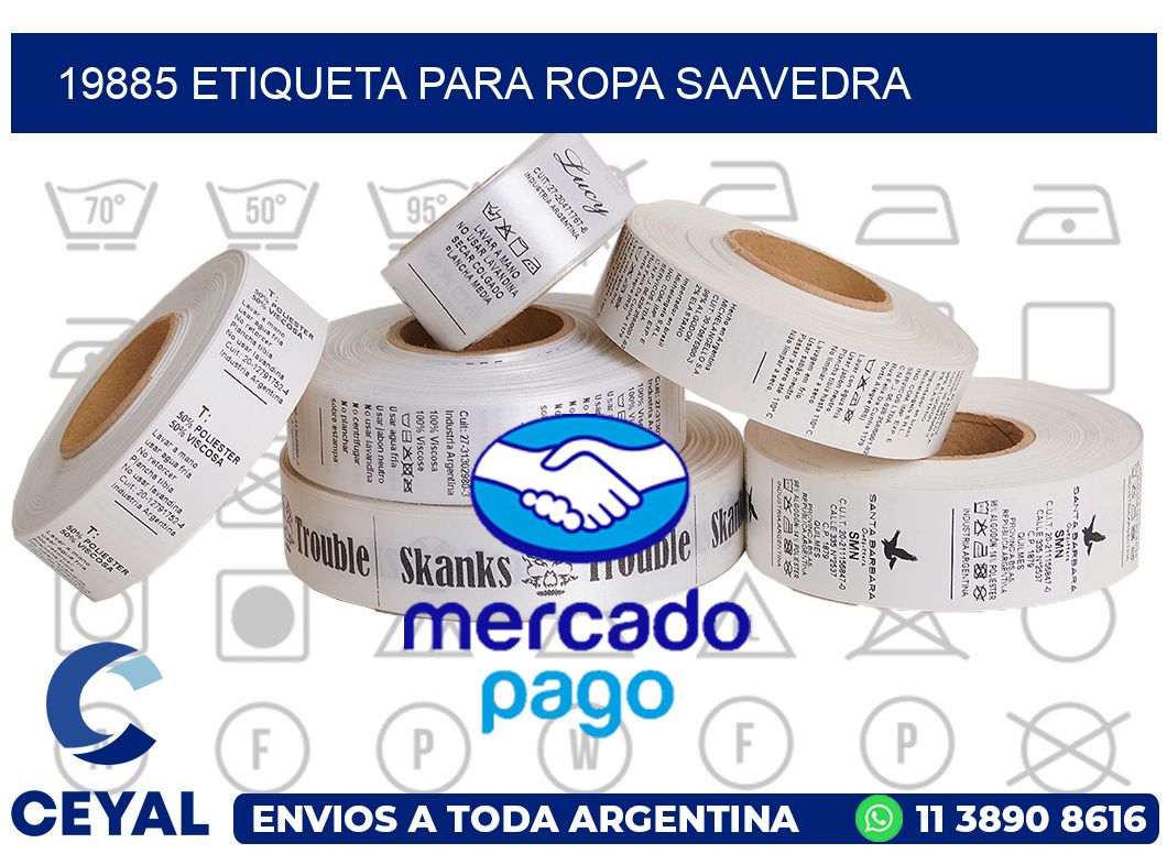 19885 ETIQUETA PARA ROPA SAAVEDRA