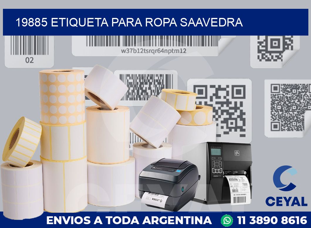 19885 ETIQUETA PARA ROPA SAAVEDRA