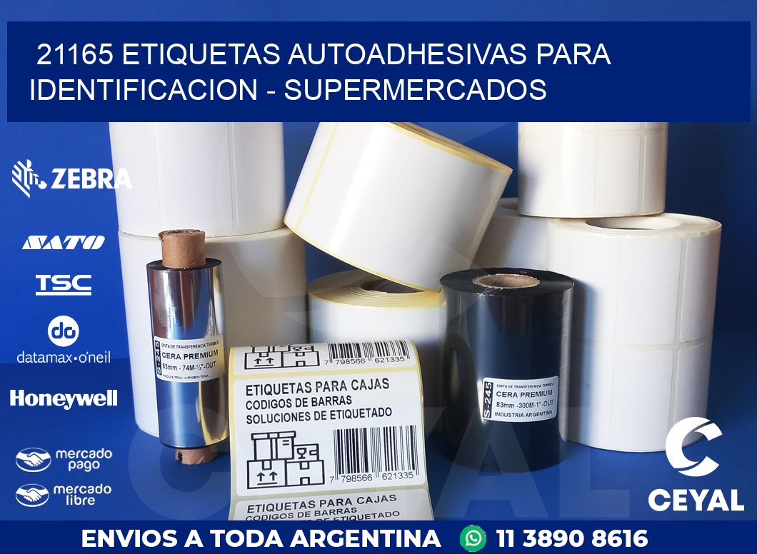 21165 ETIQUETAS AUTOADHESIVAS PARA IDENTIFICACION – SUPERMERCADOS