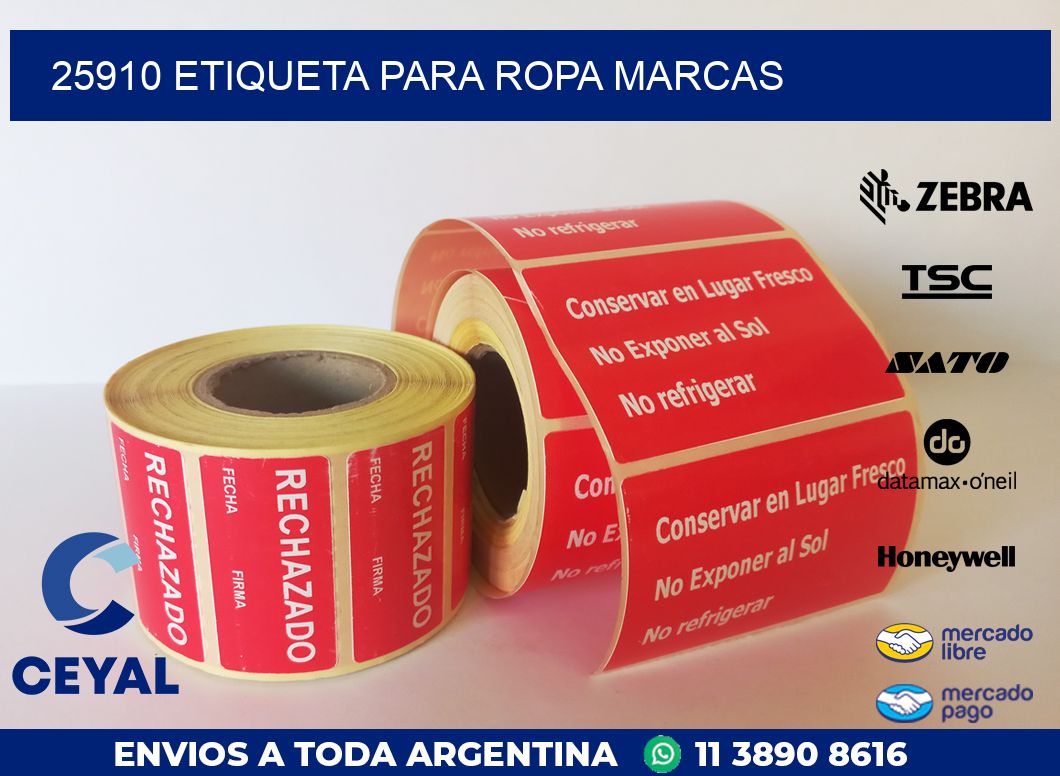 25910 ETIQUETA PARA ROPA MARCAS