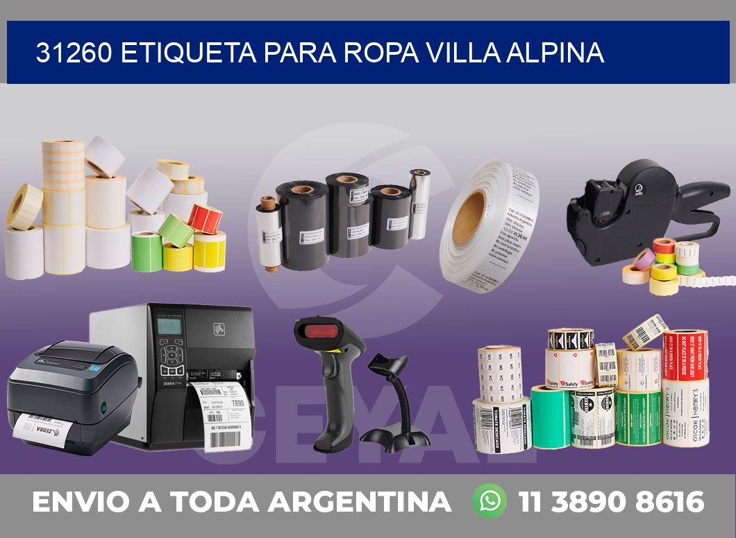 31260 ETIQUETA PARA ROPA VILLA ALPINA