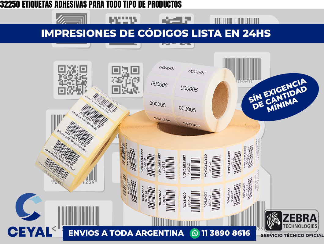 32250 ETIQUETAS ADHESIVAS PARA TODO TIPO DE PRODUCTOS