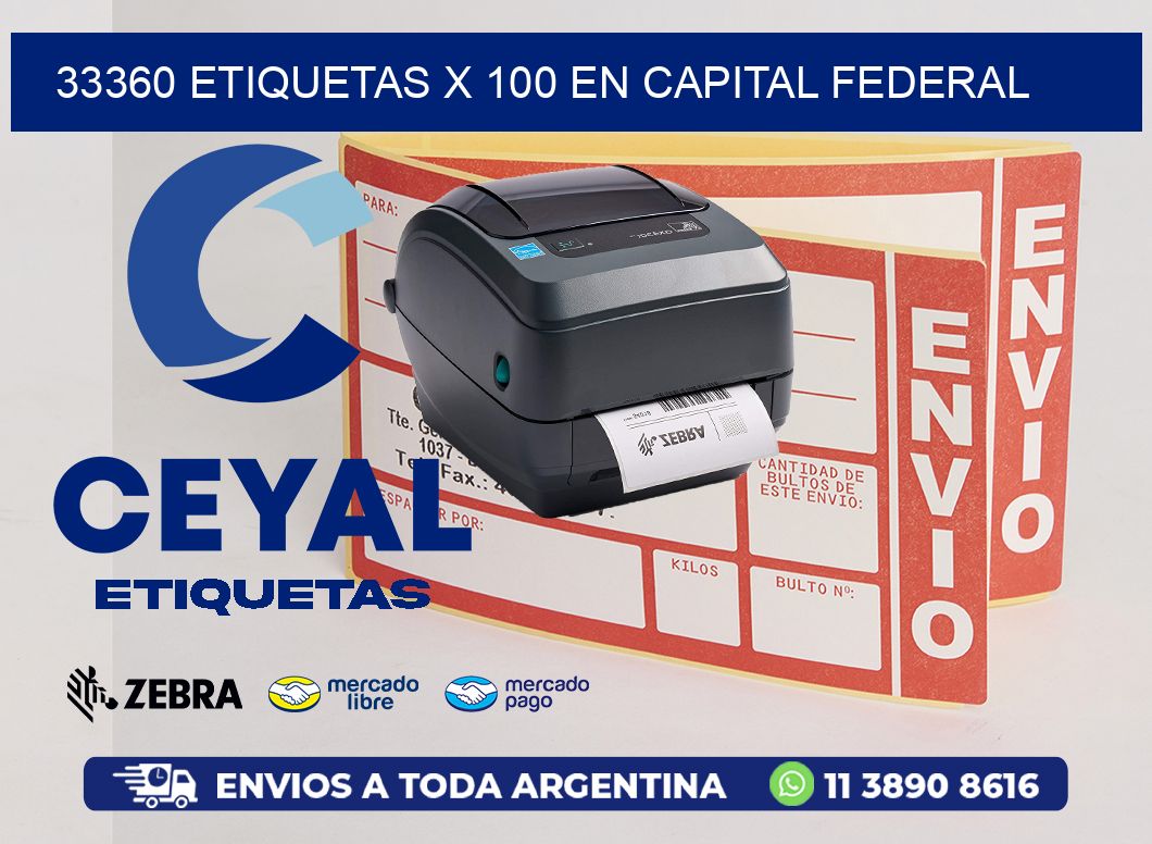 33360 ETIQUETAS X 100 EN CAPITAL FEDERAL