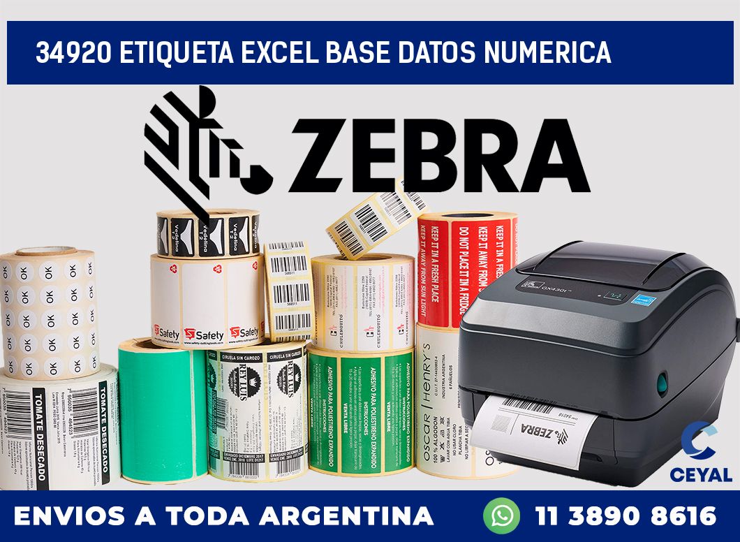 34920 etiqueta excel base datos numerica