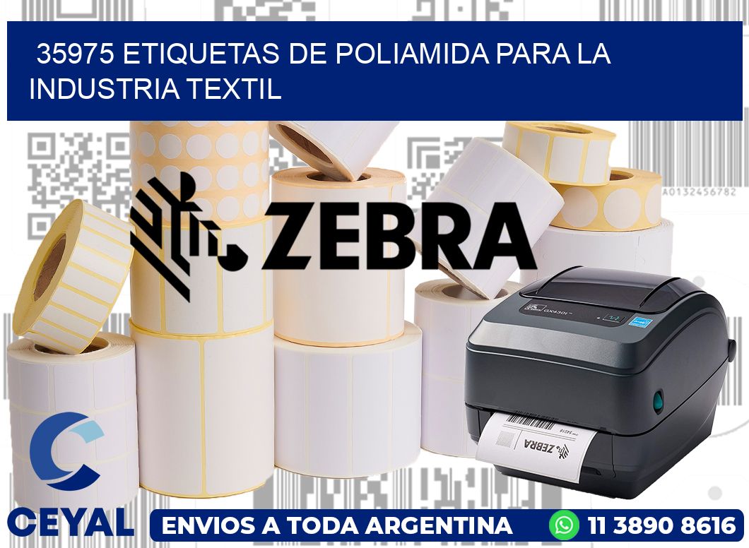 35975 ETIQUETAS DE POLIAMIDA PARA LA INDUSTRIA TEXTIL
