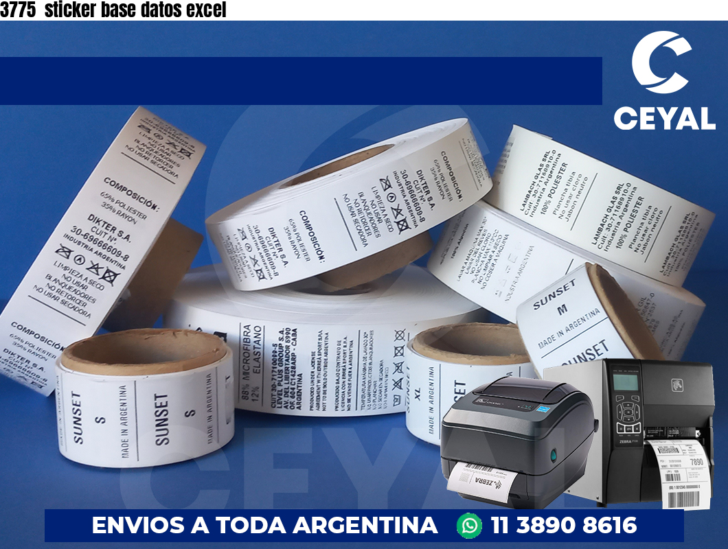 3775  sticker base datos excel