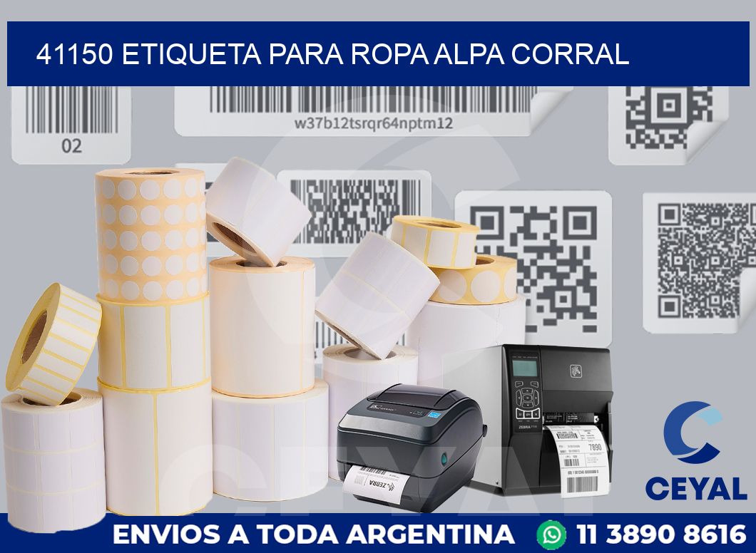41150 ETIQUETA PARA ROPA ALPA CORRAL