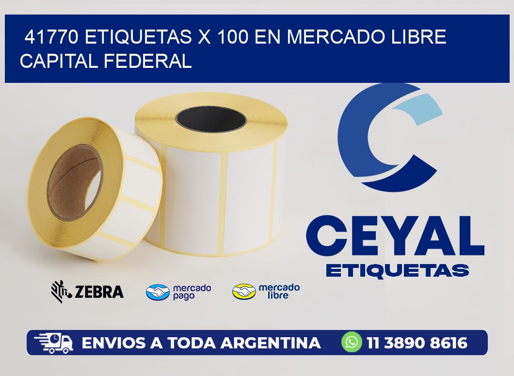 41770 ETIQUETAS X 100 EN MERCADO LIBRE CAPITAL FEDERAL