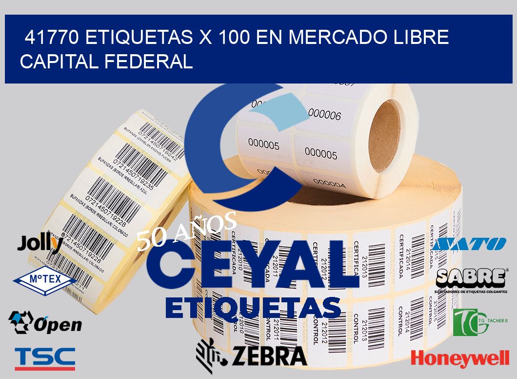 41770 ETIQUETAS X 100 EN MERCADO LIBRE CAPITAL FEDERAL