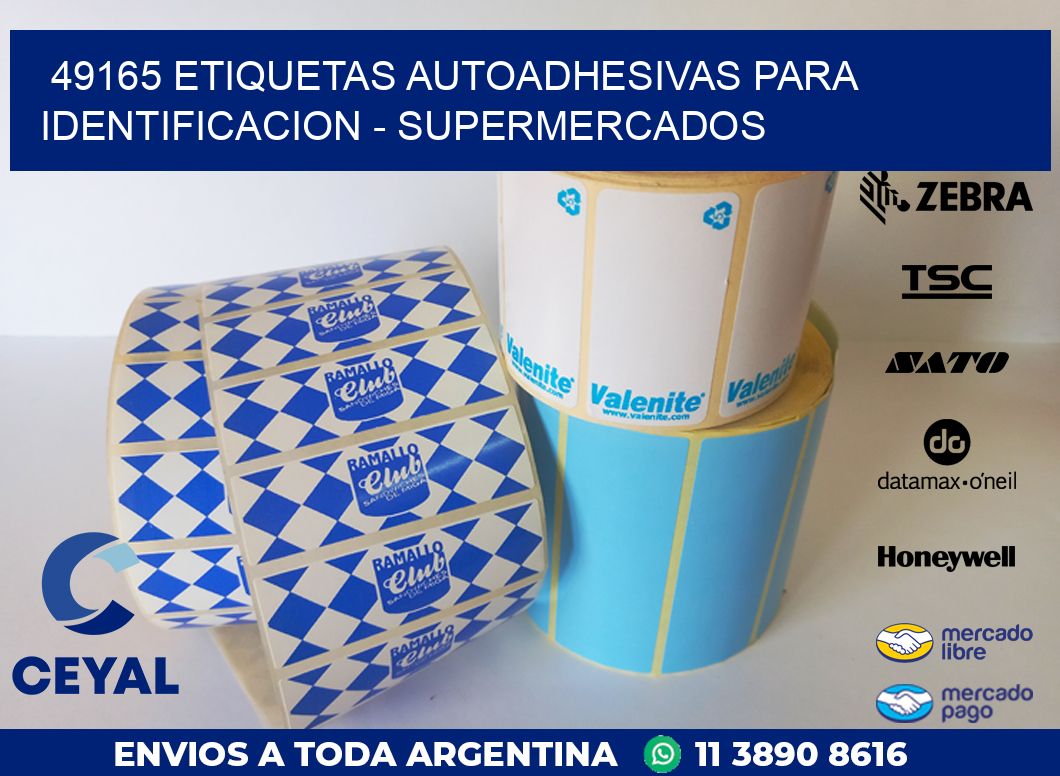 49165 ETIQUETAS AUTOADHESIVAS PARA IDENTIFICACION – SUPERMERCADOS