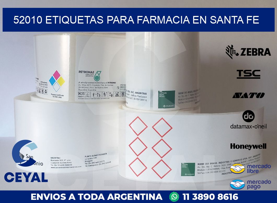 52010 ETIQUETAS PARA FARMACIA EN SANTA FE