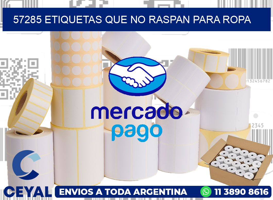 57285 ETIQUETAS QUE NO RASPAN PARA ROPA