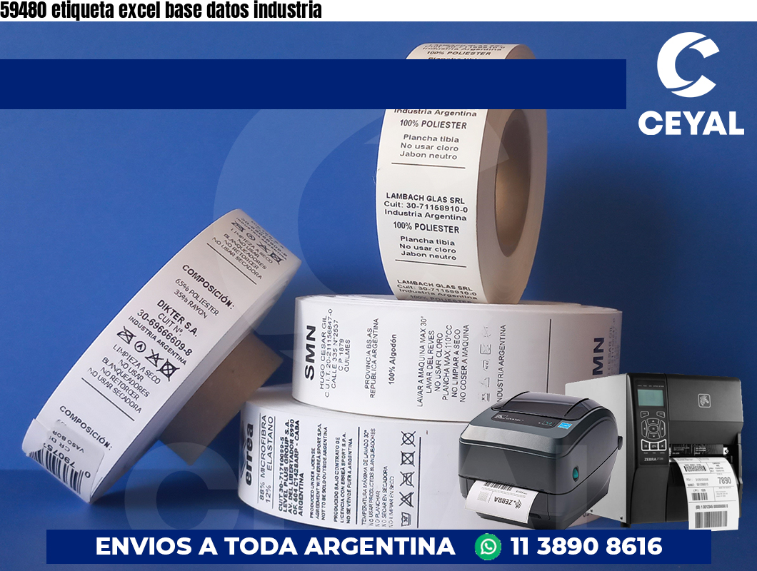 59480 etiqueta excel base datos industria