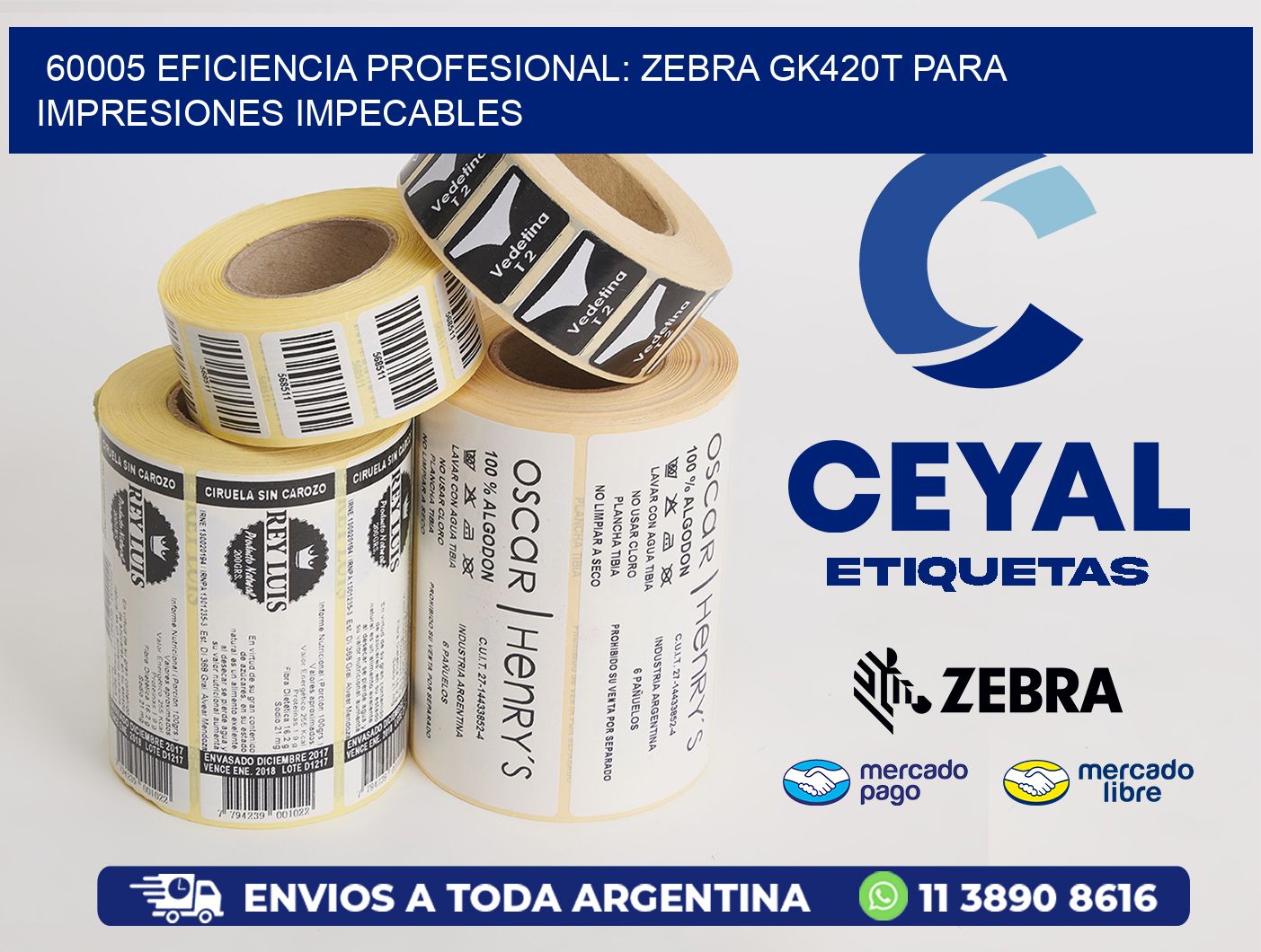 60005 Eficiencia Profesional: Zebra GK420T para Impresiones Impecables