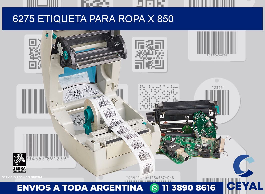 6275 ETIQUETA PARA ROPA X 850