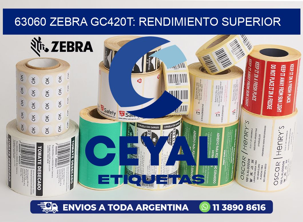 63060 Zebra GC420T: Rendimiento Superior