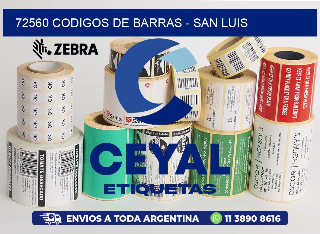 72560 CODIGOS DE BARRAS - SAN LUIS