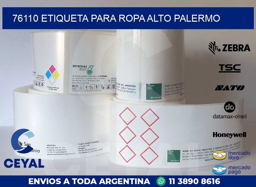 76110 ETIQUETA PARA ROPA ALTO PALERMO