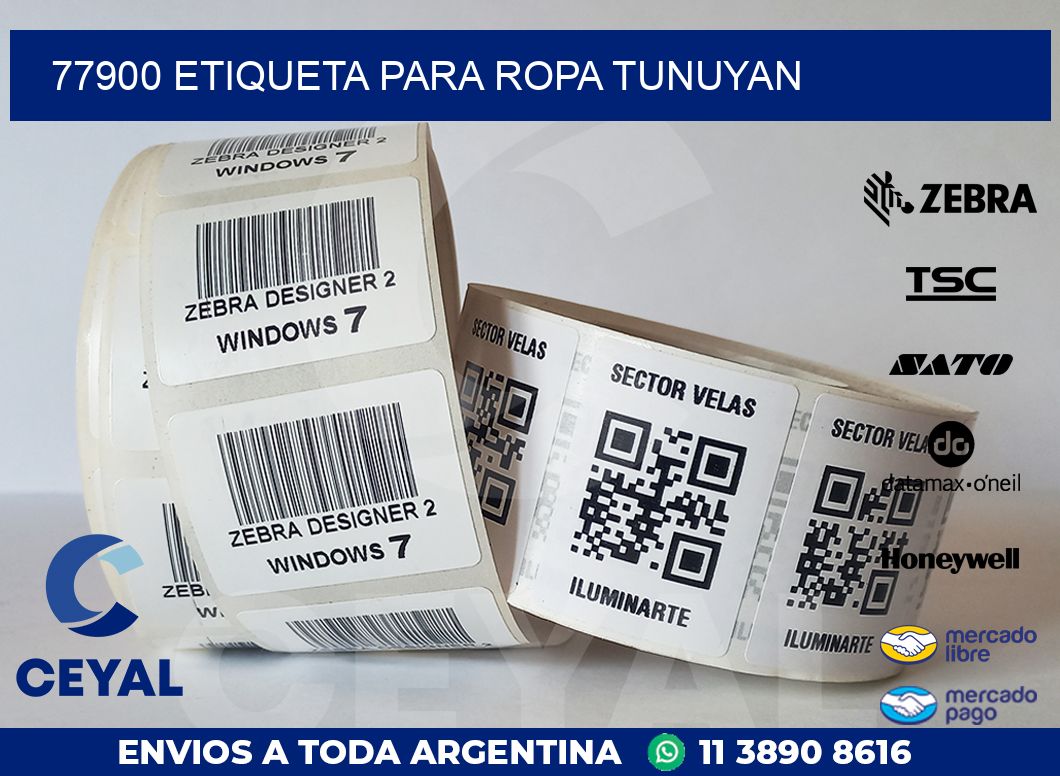 77900 ETIQUETA PARA ROPA TUNUYAN