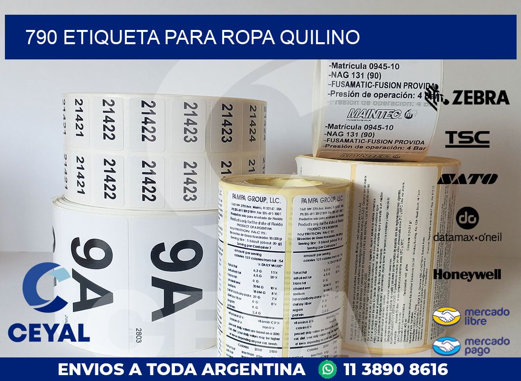 790 ETIQUETA PARA ROPA QUILINO