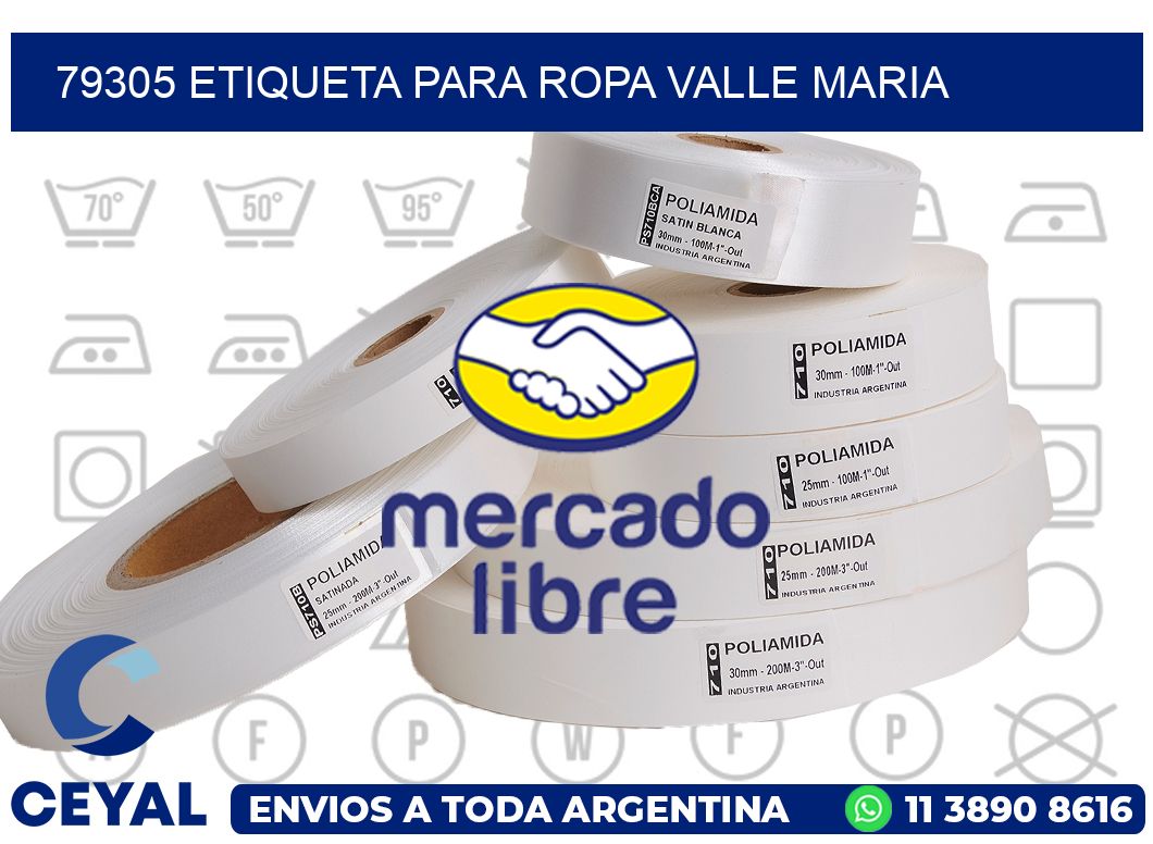 79305 ETIQUETA PARA ROPA VALLE MARIA