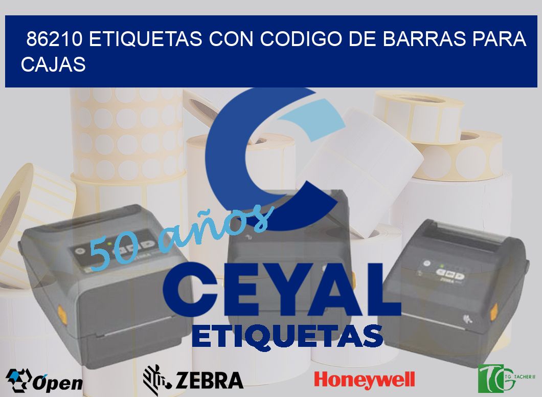 86210 ETIQUETAS CON CODIGO DE BARRAS PARA CAJAS