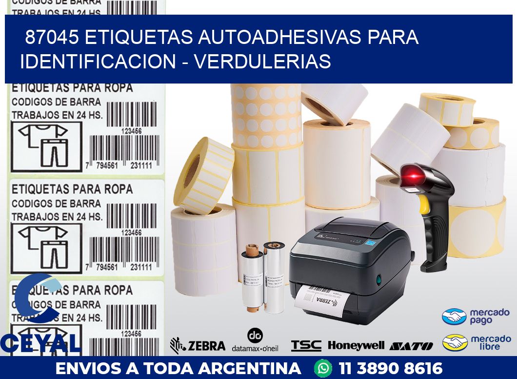 87045 ETIQUETAS AUTOADHESIVAS PARA IDENTIFICACION – VERDULERIAS