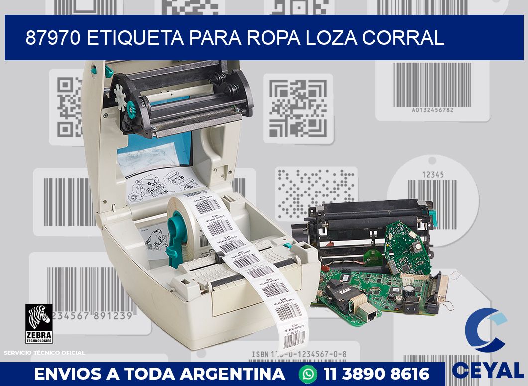 87970 ETIQUETA PARA ROPA LOZA CORRAL