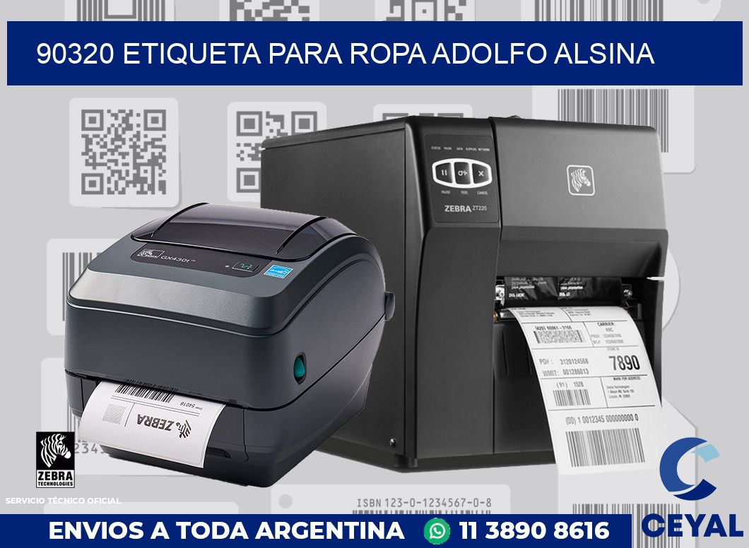 90320 ETIQUETA PARA ROPA ADOLFO ALSINA
