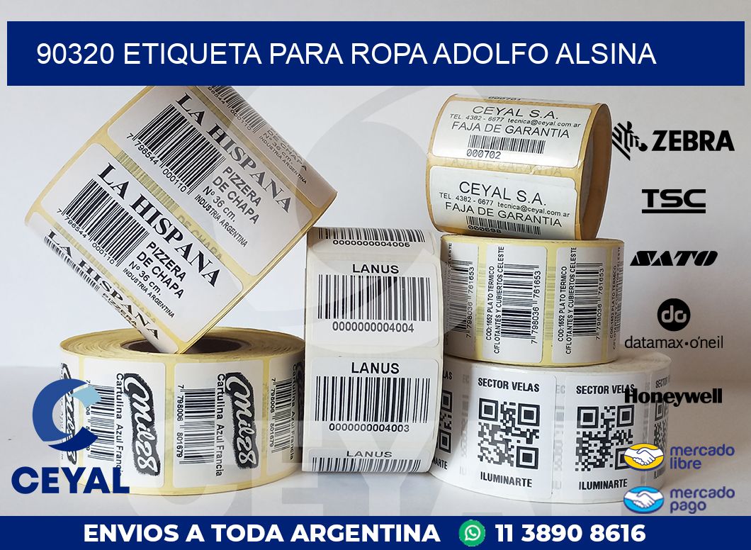 90320 ETIQUETA PARA ROPA ADOLFO ALSINA