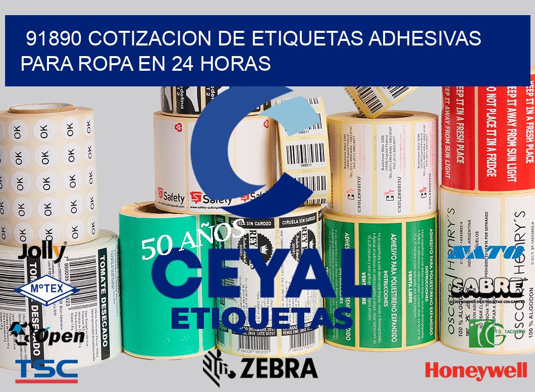 91890 COTIZACION DE ETIQUETAS ADHESIVAS PARA ROPA EN 24 HORAS