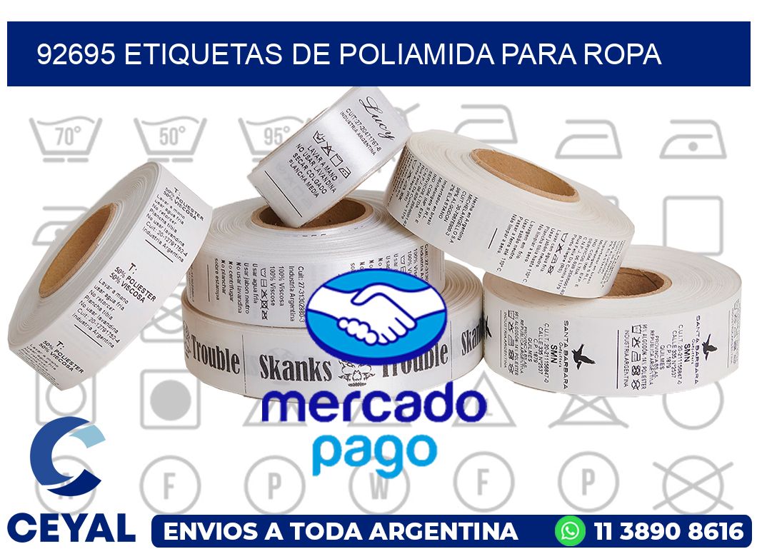 92695 ETIQUETAS DE POLIAMIDA PARA ROPA